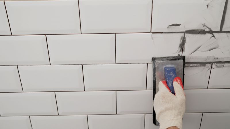 Cleaning Tiles in Progress